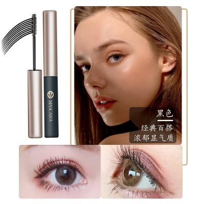 2 in 1 Waterproof Natural Extra Volume and Length Fibers Mascara 3d fiber eyelash mascara Small Brush Mascara