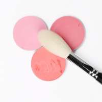 Yafei nature goat hair makeup brush private label wooden hanld smoky blusher brush#H111